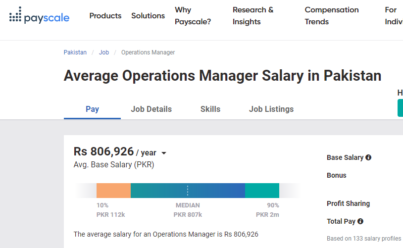 salary for operations manager
